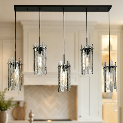 Quitman 5-Light 59" Width Modern Linear Kitchen Island Lighting