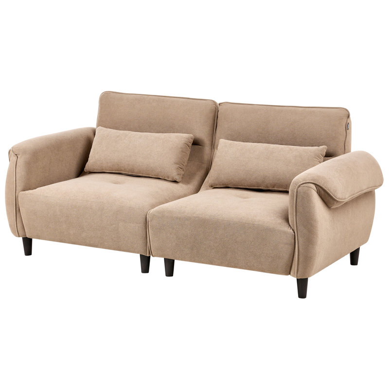 3 Seater Fabric Sofa, Light Brown
