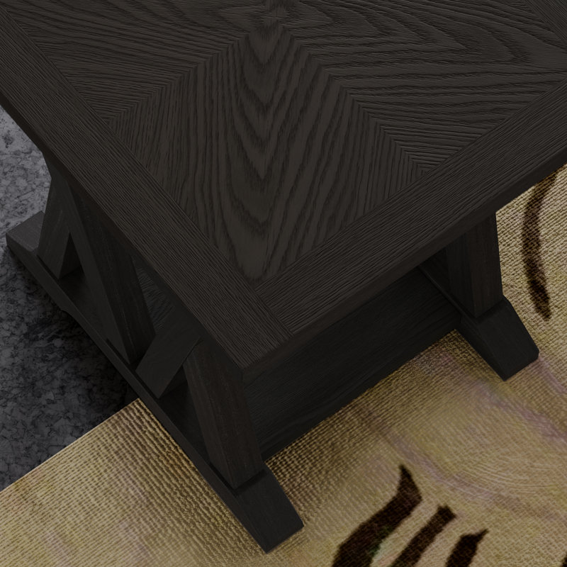 Lattice End Table, Black