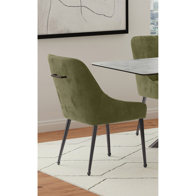 Ensemble de 2 chaises d'appoint Barnay, Olive