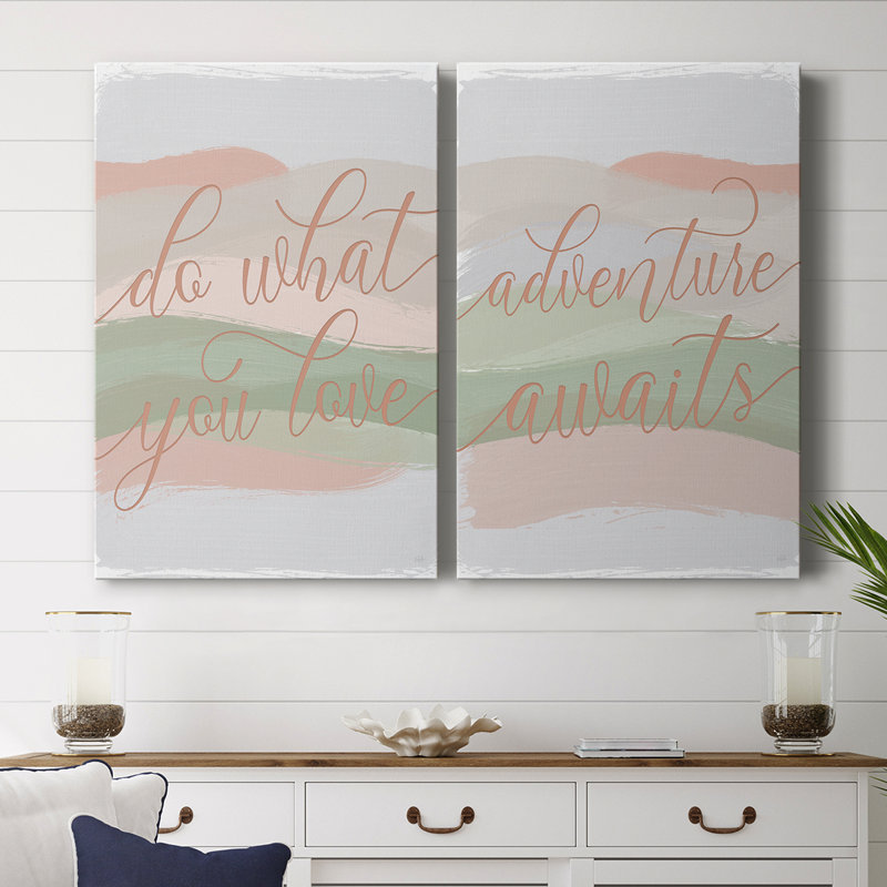 «Do What You Love» - Toile tendue avec châssis de qualité supérieure - Prêt à être accroché, H 36 po x l 48 po