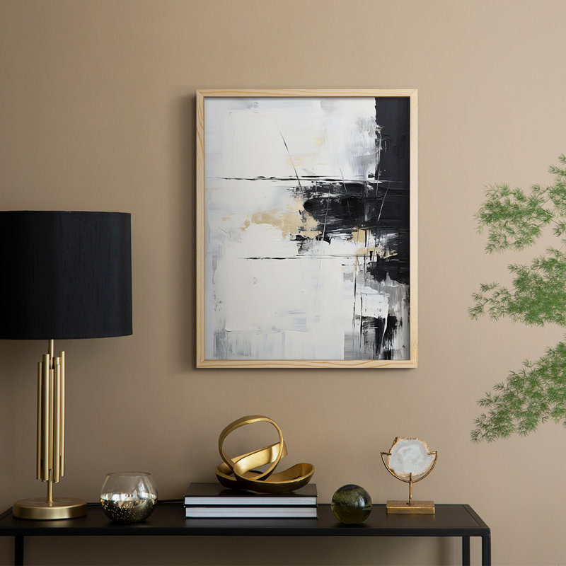 ABSTRACT Series - Impression encadrée en bois massif, H 30 po x l 24 po