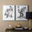 Graphite abstrait I-Premium, impression encadrée - prête à être accrochée - aucun clou requis - aucun clou requis-746844643-746844642