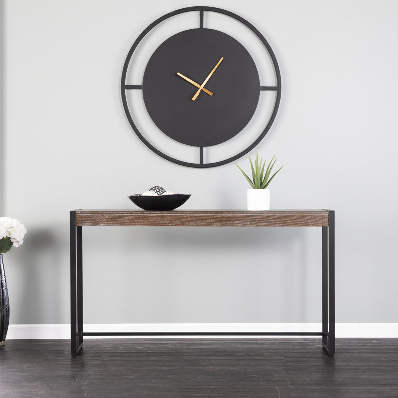 Hermosillo 54'' Console Table, Black, Burnt Oak