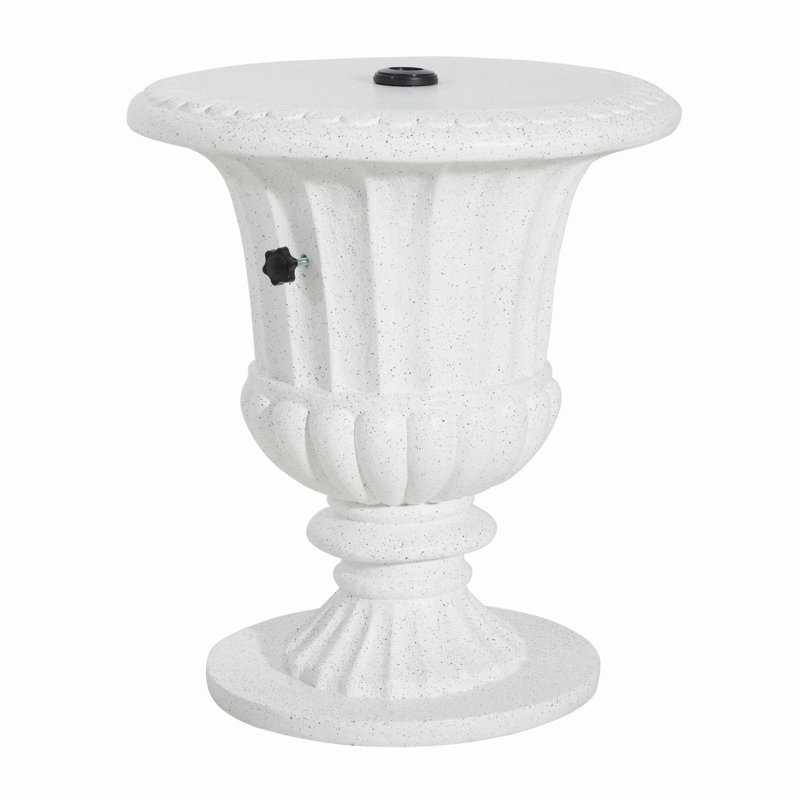 Table de bout d'extérieur, table d'appoint de patio, base de parasol avec rembourrage de sable