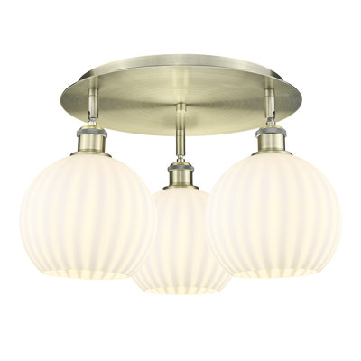 Baxman Glass Semi Flush Mount