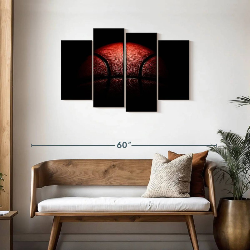 Ballon de basketball Sirci dans le noir, H 27 po x l 43 po