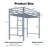 Maranto Twin Metal Loft Bed Frame with Removable Ladder and Guardrails-2050166768