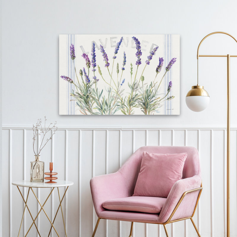 Fleurs et fleur de lavande bleue, H 24 po x l 36 po