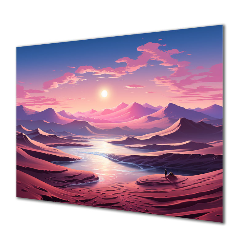 «Space Desert Dreamscape», art mural en métal, H 30 po x l 40 po x P 1,5 po