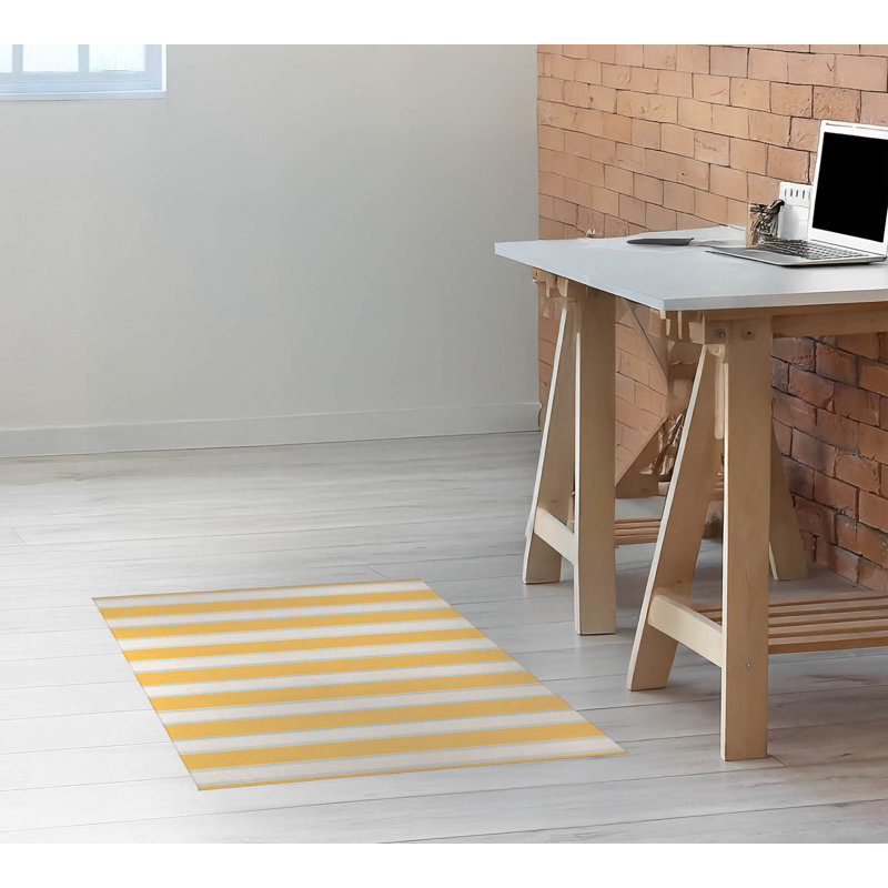 Tapis de bureau Cabana, L 36 po x P 60 po, Jaune