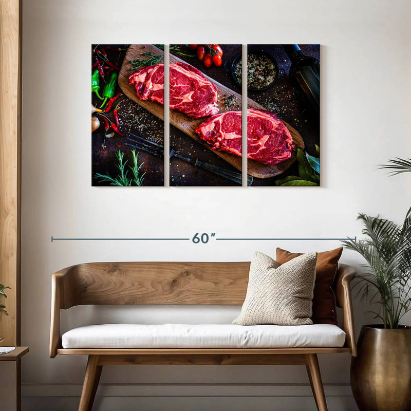 Yarlin Angus Steak Cuts, 28" H x 45" W