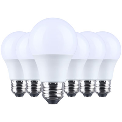 6.5 Watt LED A19 - 3000K CCT - Medium Base - Plastic - 120 Volt