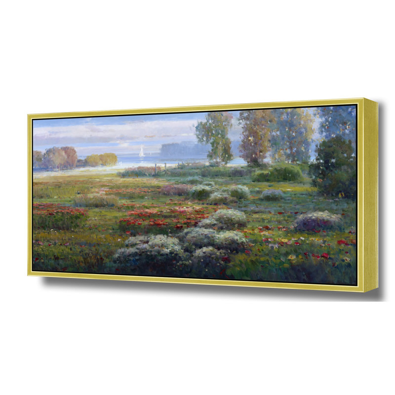 Whispers Across The Bay Print, Silver, 29" H x 56" W