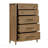 Modern Transitional 5-Drawer Chest Vertical Storage Brown Finish Durable Bedroom Furniture 1pc