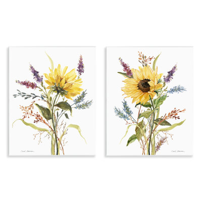 Ensemble de 2 plaques murales Wild Blooms, par Carol Robinson