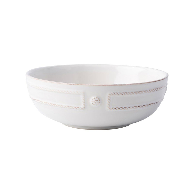 White Ceramic Embossed Cottagecore Salad Plate Set