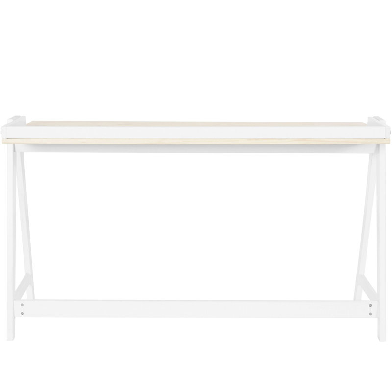 Feray Solid Wood Writing Desk, White