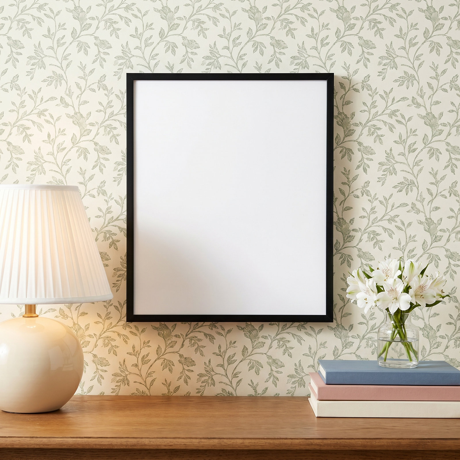 Magical Flowers 3-Piece Print Set, Black Framed Paper, 38" H x 30" W x 1.25" D