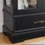 Vitrine lumineuse en verre avec tablettes réglables - Vitrine élégante à 2 portes et tiroir intégré, ampoule incluse - NOIR