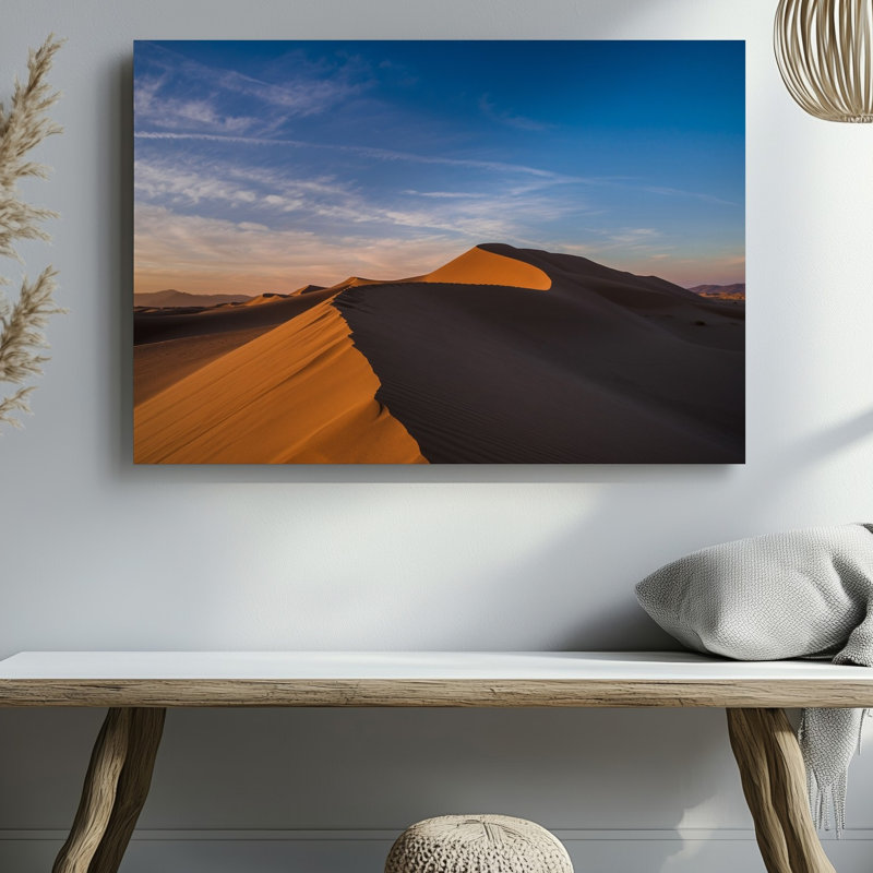 Reproduction d'art sur toile, "Un magnifique paysage désertique à l'aube avec des dunes de sable ondulées", H 20 po x l 30 po