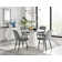Edward Statement Marble Effect Pedestal Dining Table Set with 4 Velvet Upholstered Dining Chairs