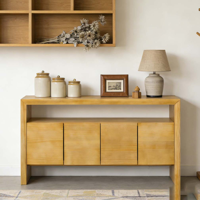60" 4-Door Sideboard, Natural
