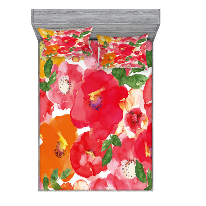 Microfiber Sheet Set, Queen Sheet Set with Fitted Sheet