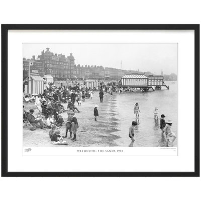 Weymouth, The Sands 1918 by Francis Frith - Single Picture Frame Print