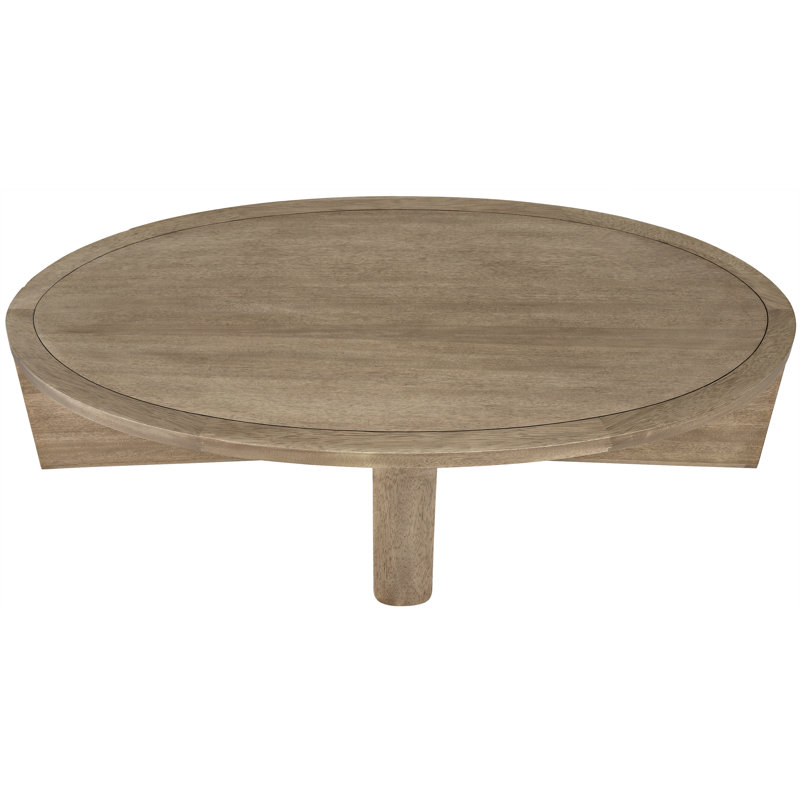 Noir Bast Rectangular Coffee Table in Washed Walnut with Matte Black Metal Teeth