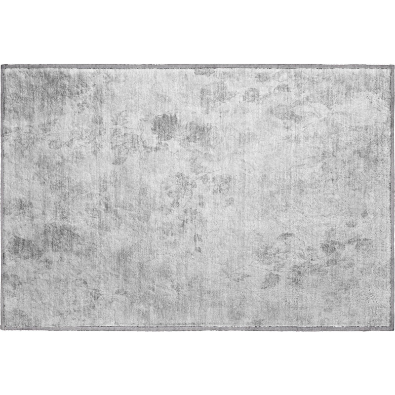 Premium Machine Washable Prisco Gray Rug, Rectangle 1'8" x 2'6"