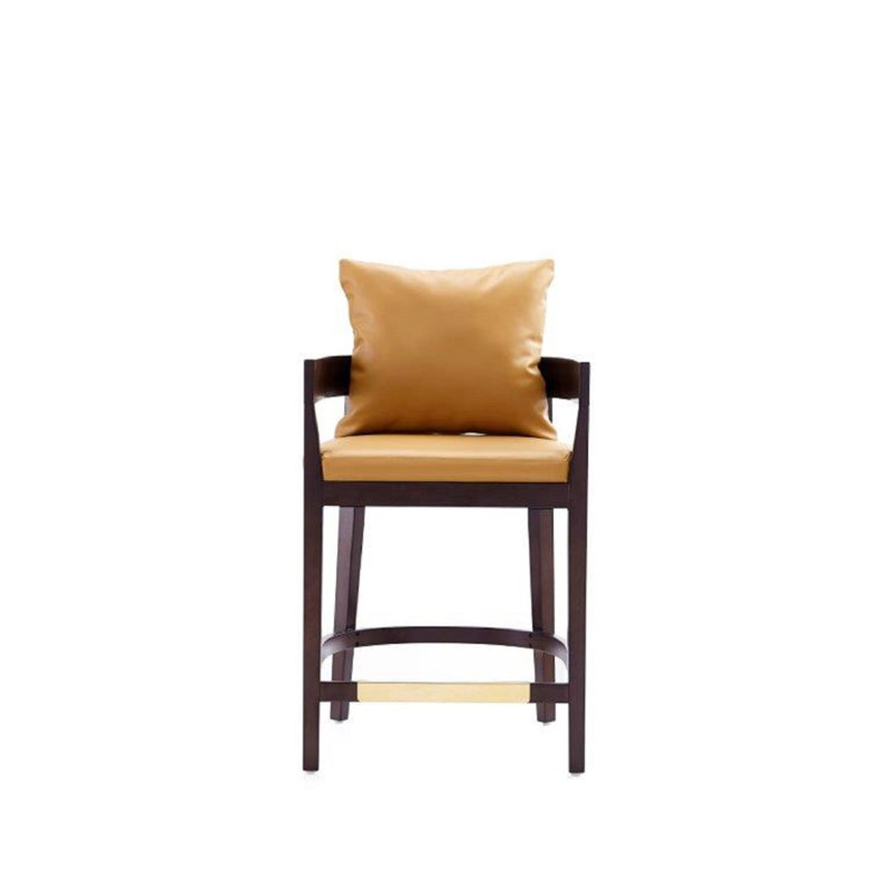 Tabouret de comptoir rembourré Ritz, Orange