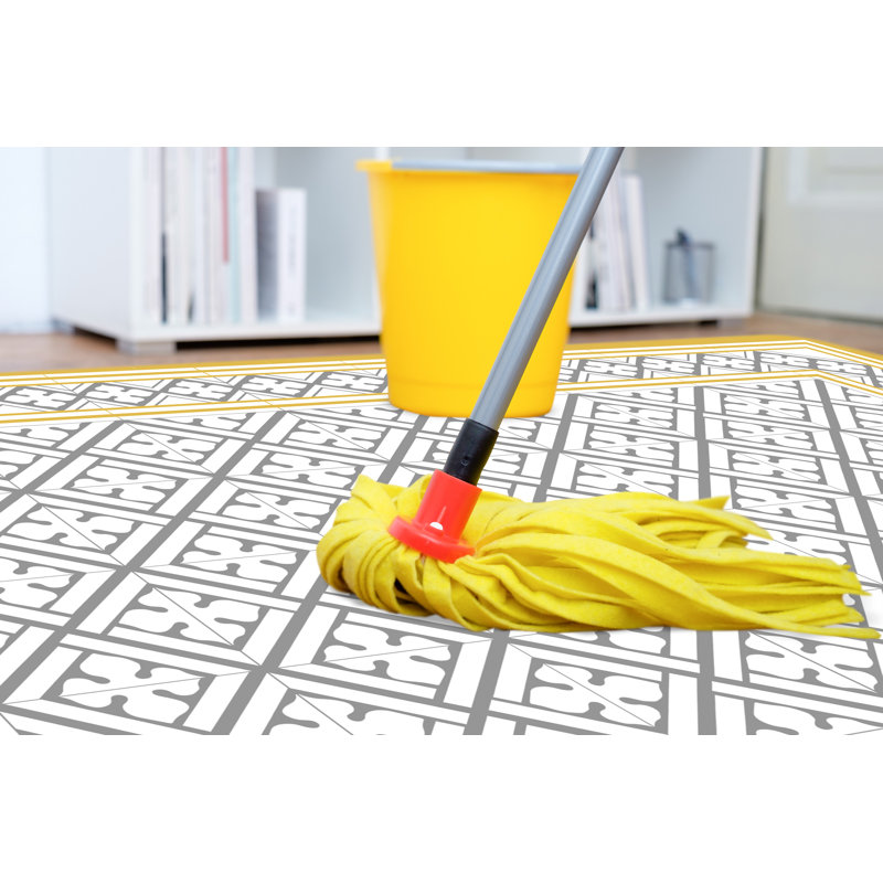 Georgianne Vinyl Machine Printed Area Rug, Runner 80 x 300cm