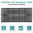 Meetwarm 9-Piece Outdoor Patio Dining Set For 8, All Weather Cast Aluminum Patio Funiture Table And Chairs Set- 94.5" Rectangular Table With 2" Umbrella Hole And 8 Chairs For Garden, Dark Bronze