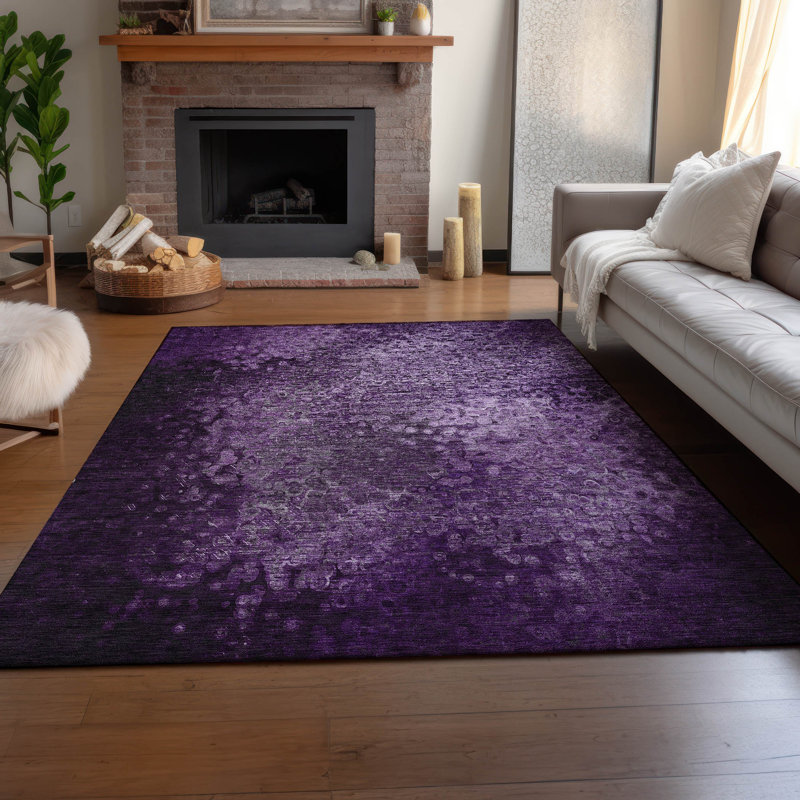 Tapis mauve Premium lavable à la machine 1 pi 8 po x 2 pi 6 po Cerrito AMF565, Rectangle 2 pi 6 po x 3 pi 10 po