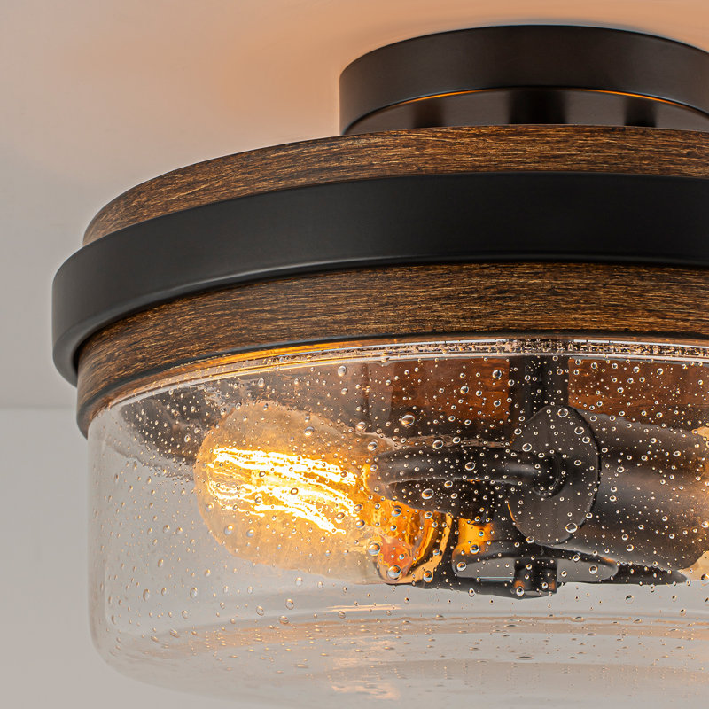 Plafonnier semi-encastré 2 lumières Modern Farmhouse