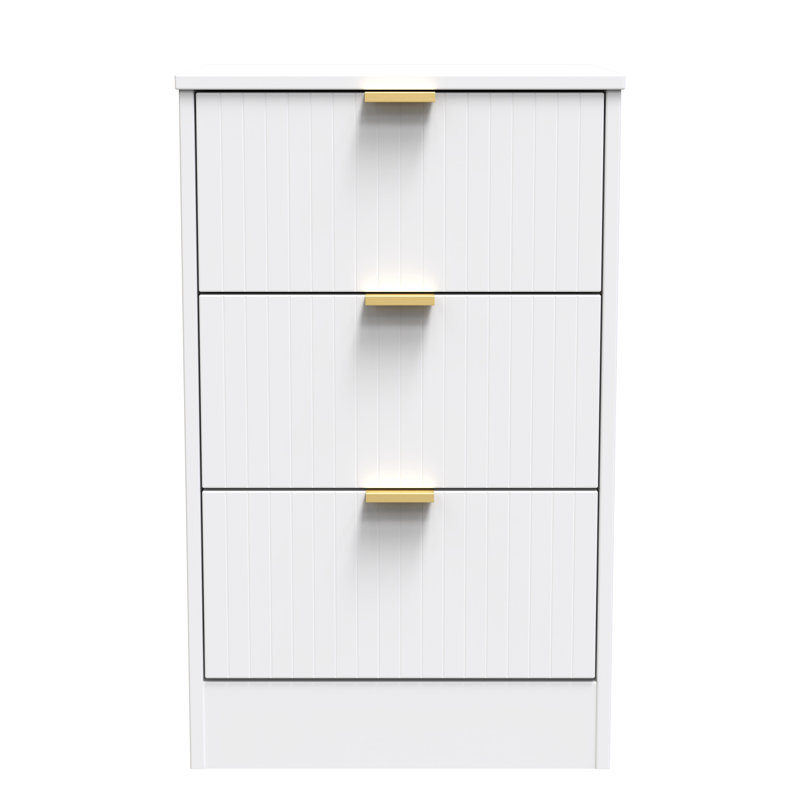 Atsumi 45cm W Manufactured Wood Bedside Table, White Matt