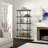 Inez 68"H 4-Tier Metal Glass Tall Rectangular Bookcase in Blackened Bronze-215874033