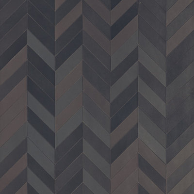 Mews Chevron Soot 2X16