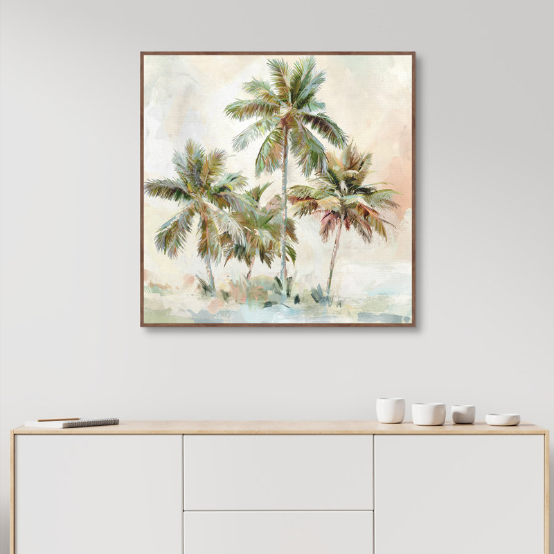 «Paradise Palms» par Studio Arts, art mural encadré