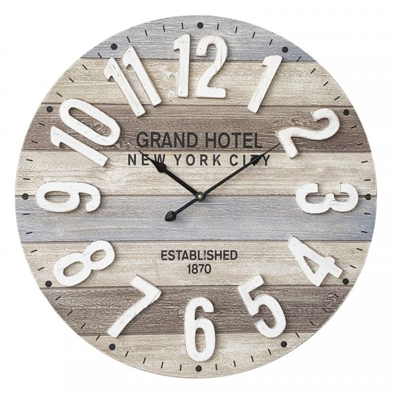 Horloge murale multicolore Lerner Grand Hotel New York