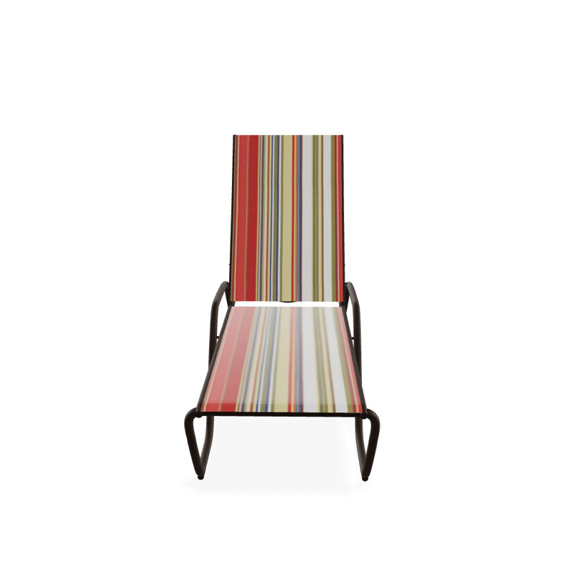Outdoor Rust-Resistant Metal Chaise Lounge, Textured Kona, Fiesta