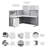 Office In An Hour L-Shaped 1 Person Cubicle with Cable Management-110041586