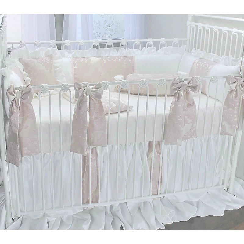 Volant de lit de bébé Blush Petal
