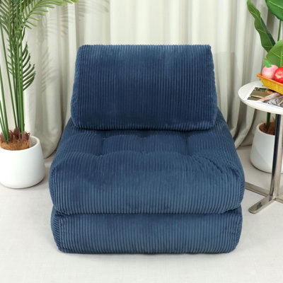 Fauteuil à billes confortable en velours côtelé pour le salon, la chambre à coucher et le dortoir, mini canapé moelleux