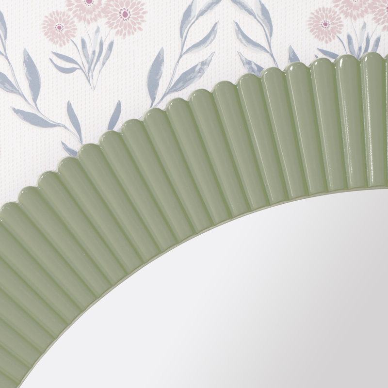 Josia Resin Wall Mirror, Avocado