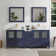 Karson 72'' Double Bathroom Vanity with Engineered Marble Top with Mirror
