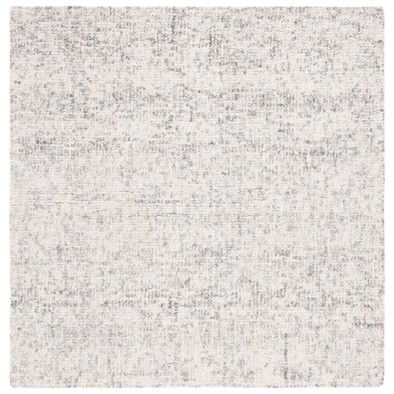 Tapis gris / ivoire Evett, Carré 6 pi