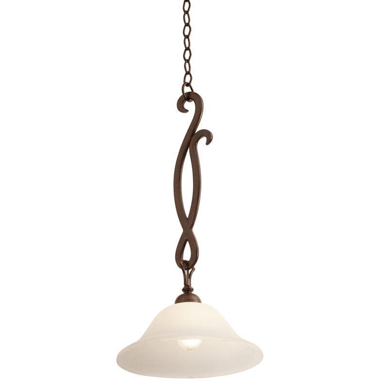 Mini-luminaire suspendu 1 lumière Santa Barbara, Écru