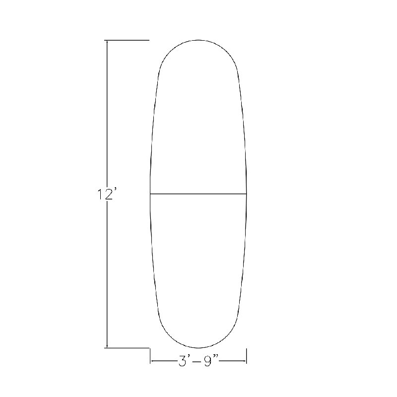Table de conférence ovale pour bateau avec puissance et données, Cyprès blanc, L 144 po x l 48 po